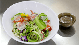 西餐料理培訓(xùn)學(xué)校作品沙爹牛肉串配龍蝦片